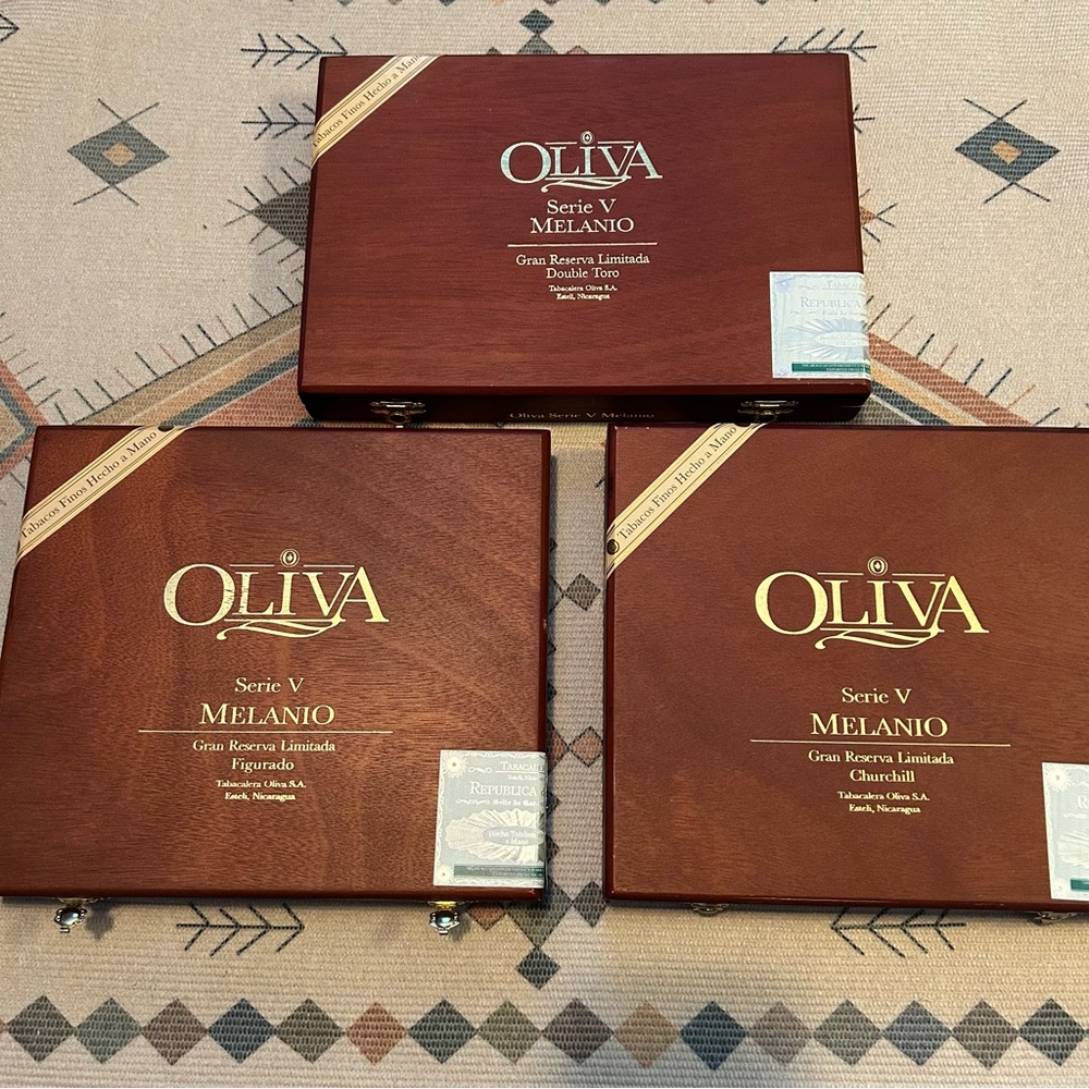 Bundle of 3 Oliva wooden cigar boxes